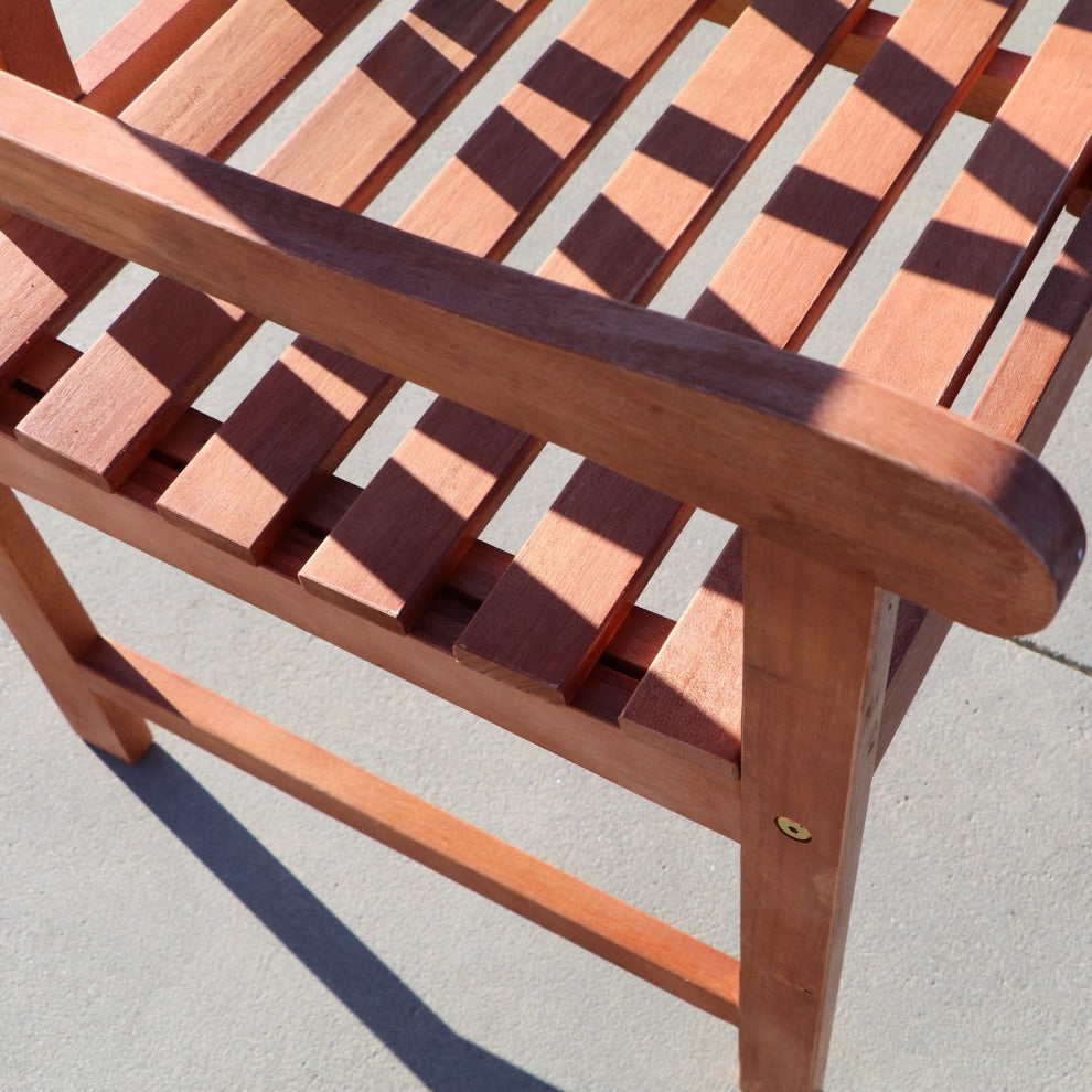 Brown Patio Armchair with Diagonal Design By Homeroots | Outdoor Chairs | Modishstore - 3