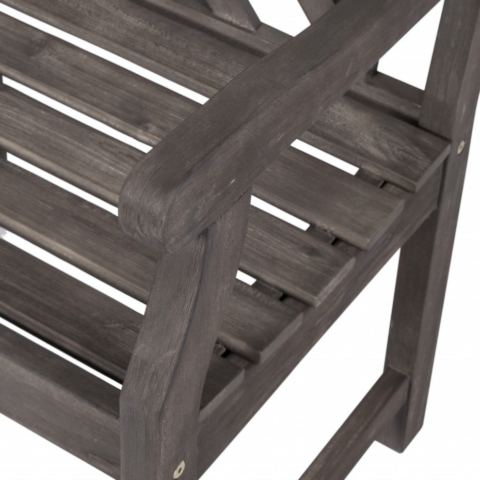Distressed Patio Armchair with Diagonal Design By Homeroots | Outdoor Chairs | Modishstore - 3