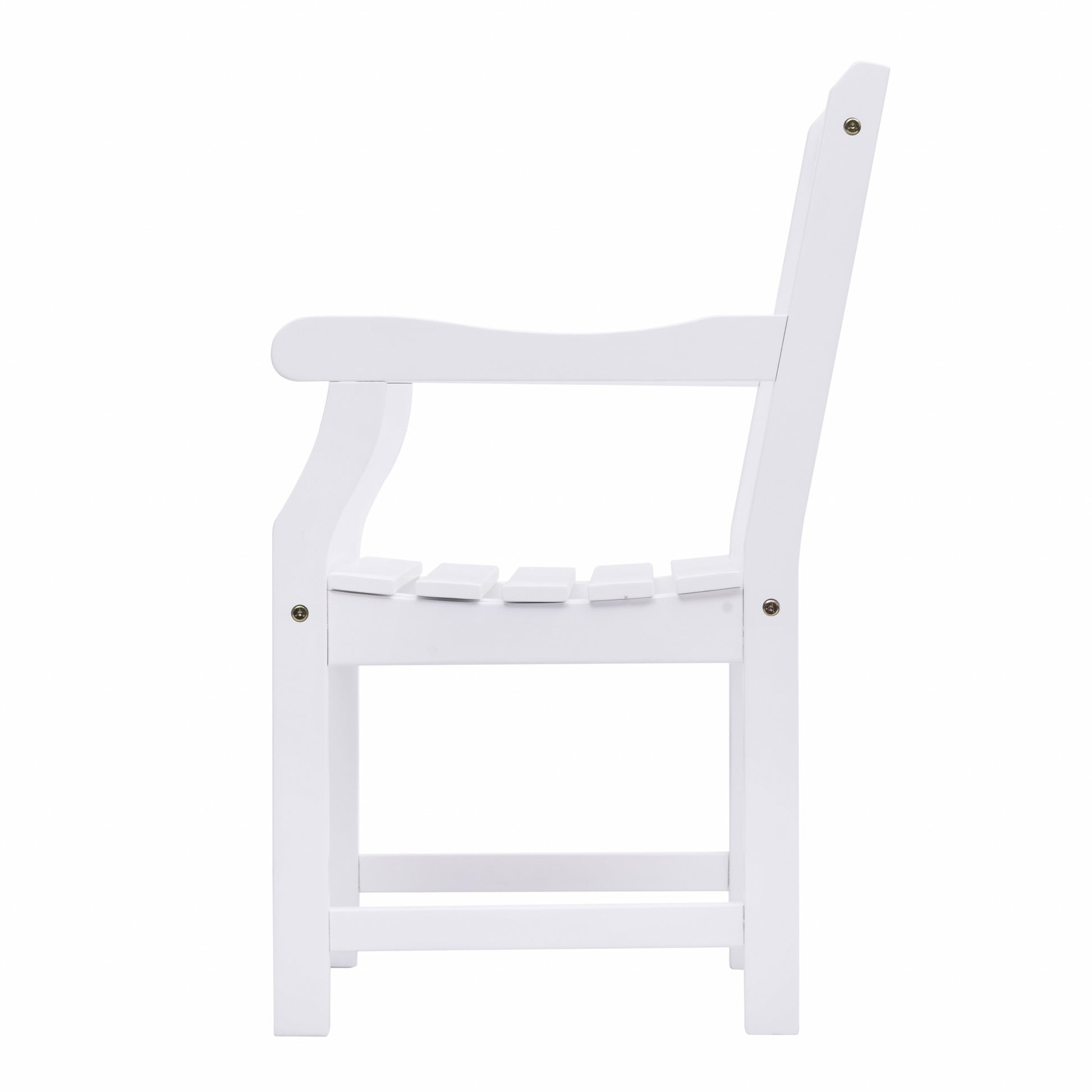 White Patio Armchair with Diagonal Design By Homeroots | Outdoor Chairs | Modishstore - 3