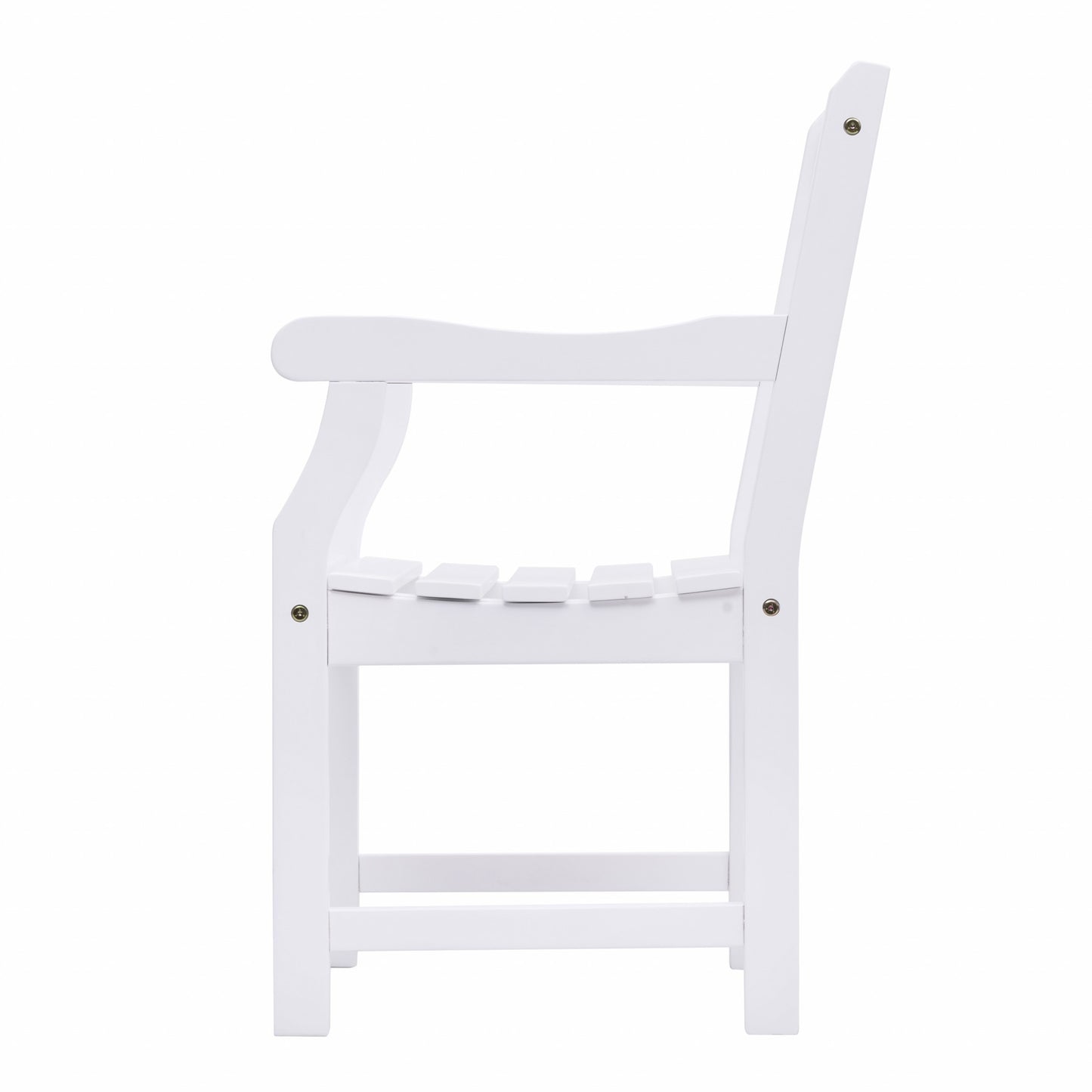White Patio Armchair with Diagonal Design By Homeroots | Outdoor Chairs | Modishstore - 5
