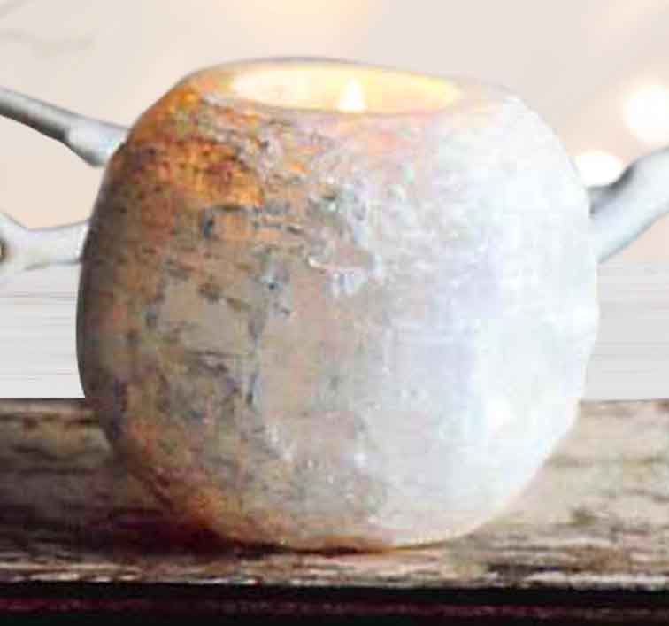 Roost Selenite Snowball Votive Holder - Set of 3-4