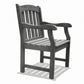 Distressed Patio Armchair with Horizontal Slats By Homeroots | Outdoor Chairs | Modishstore