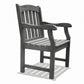 Distressed Patio Armchair with Horizontal Slats By Homeroots | Outdoor Chairs | Modishstore - 2