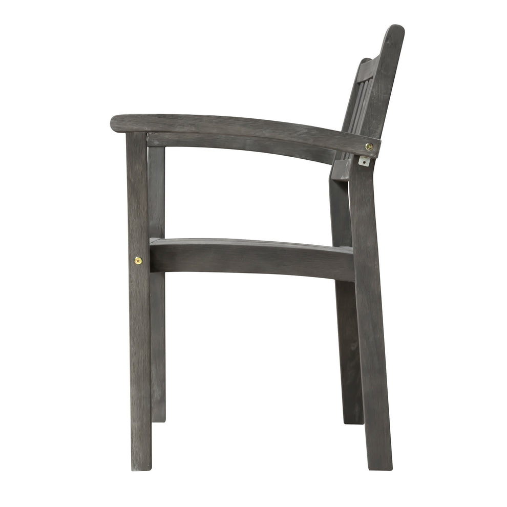 Distressed Stacking Armchairs Set Of 2 By Homeroots | Outdoor Chairs | Modishstore - 2