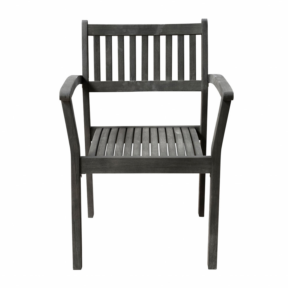 Distressed Stacking Armchairs Set Of 2 By Homeroots | Outdoor Chairs | Modishstore - 4