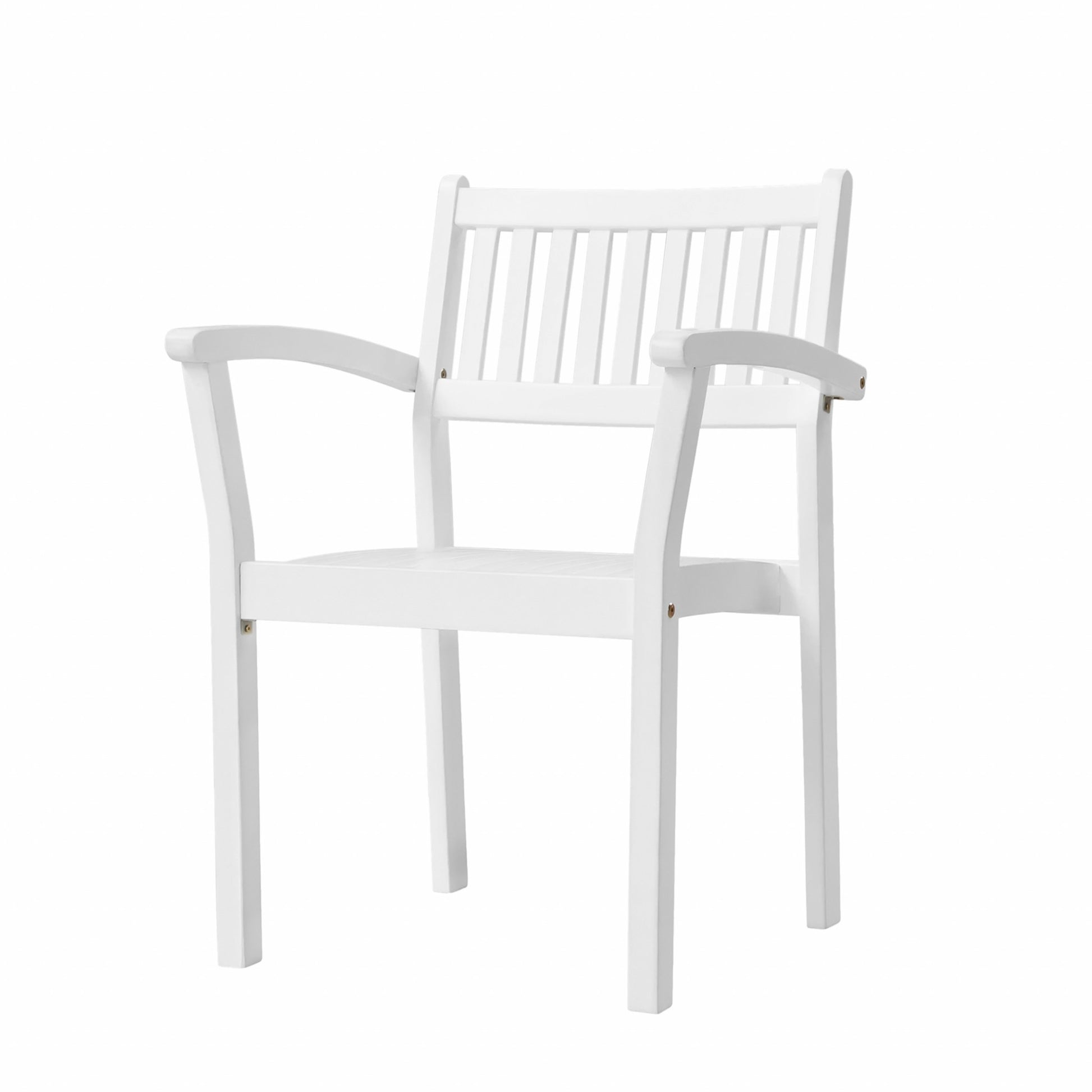 White Stacking Armchairs Set Of 2 By Homeroots | Outdoor Chairs | Modishstore