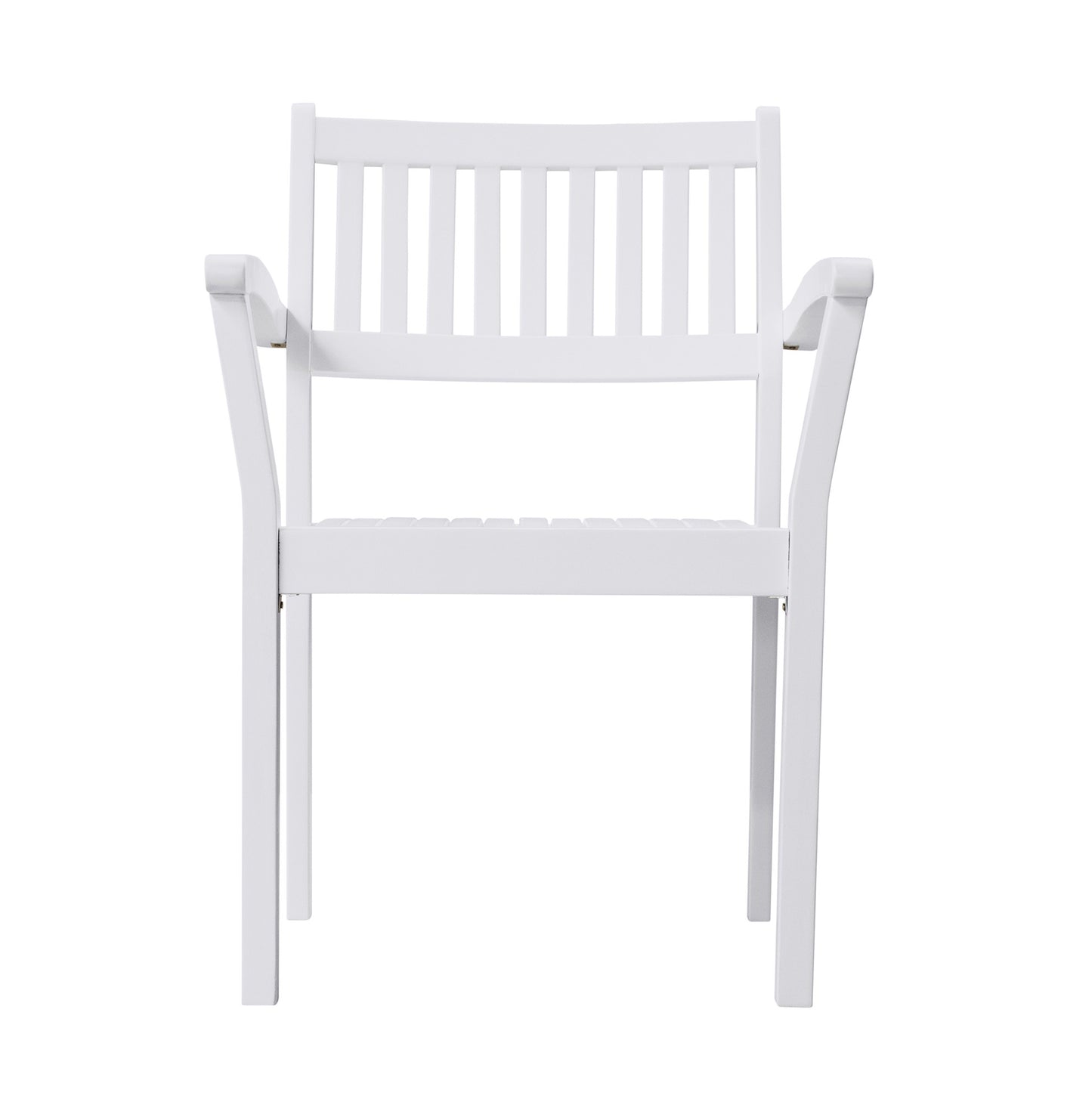White Stacking Armchairs Set Of 2 By Homeroots | Outdoor Chairs | Modishstore - 2