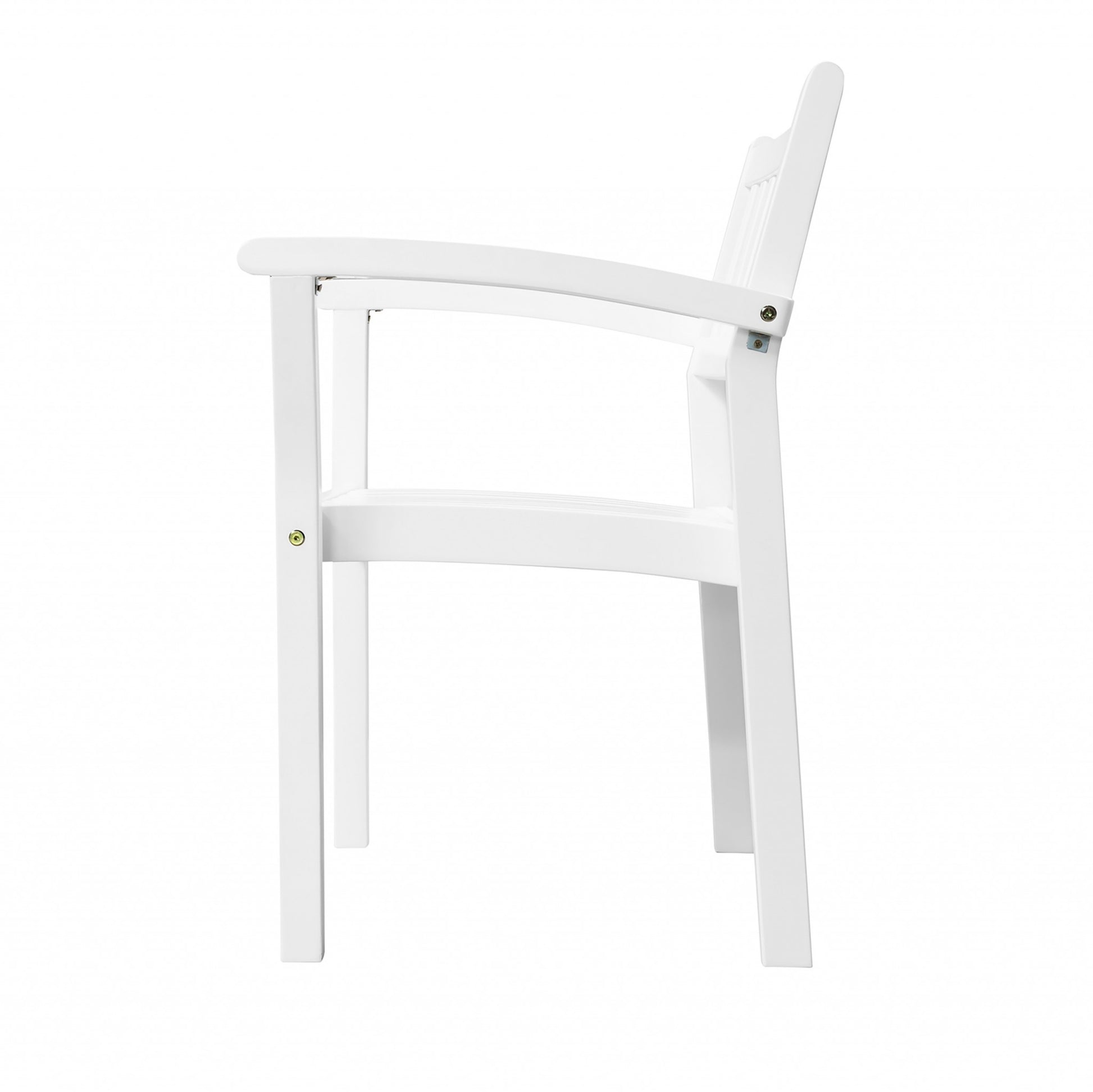 White Stacking Armchairs Set Of 2 By Homeroots | Outdoor Chairs | Modishstore - 3