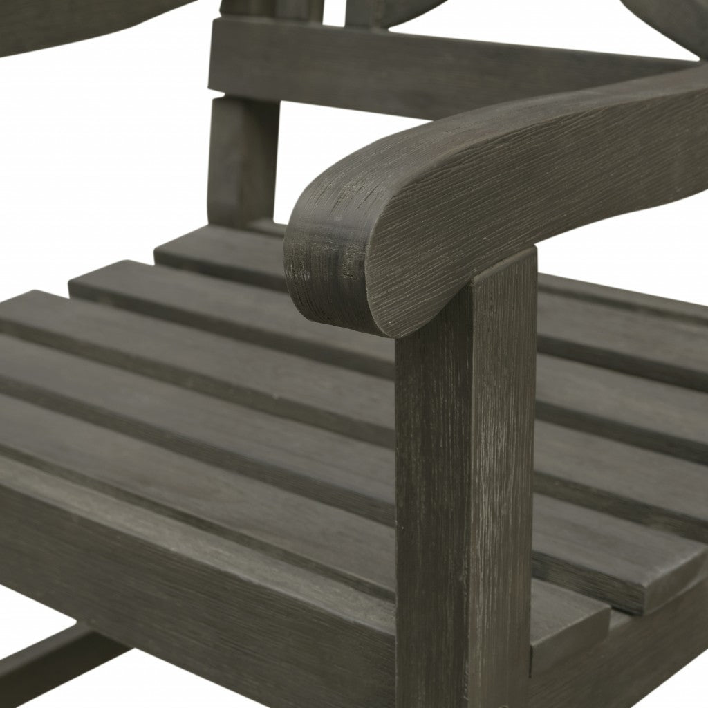 Distressed Grey Garden Armchair By Homeroots | Outdoor Chairs | Modishstore - 3