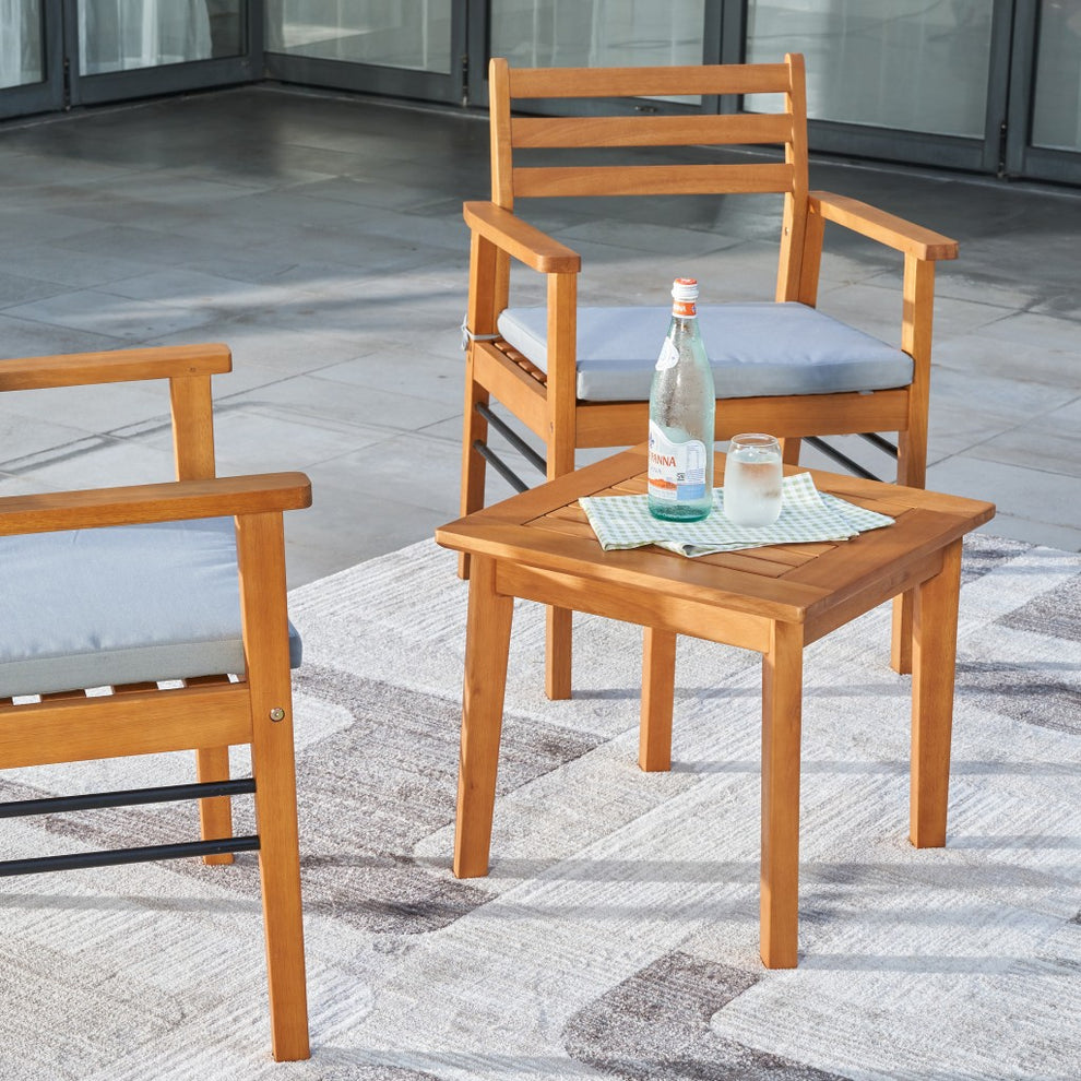 Natural Wood Patio Side Table By Homeroots | Outdoor Tables | Modishstore - 2