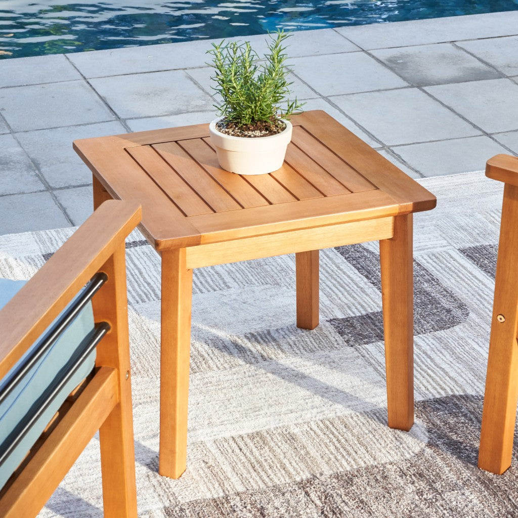 Natural Wood Patio Side Table By Homeroots | Outdoor Tables | Modishstore - 3