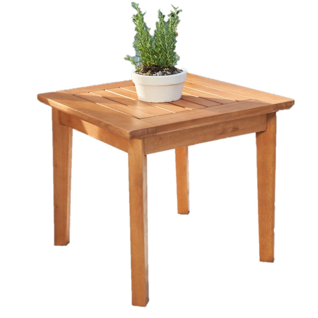 Natural Wood Patio Side Table By Homeroots | Outdoor Tables | Modishstore - 4