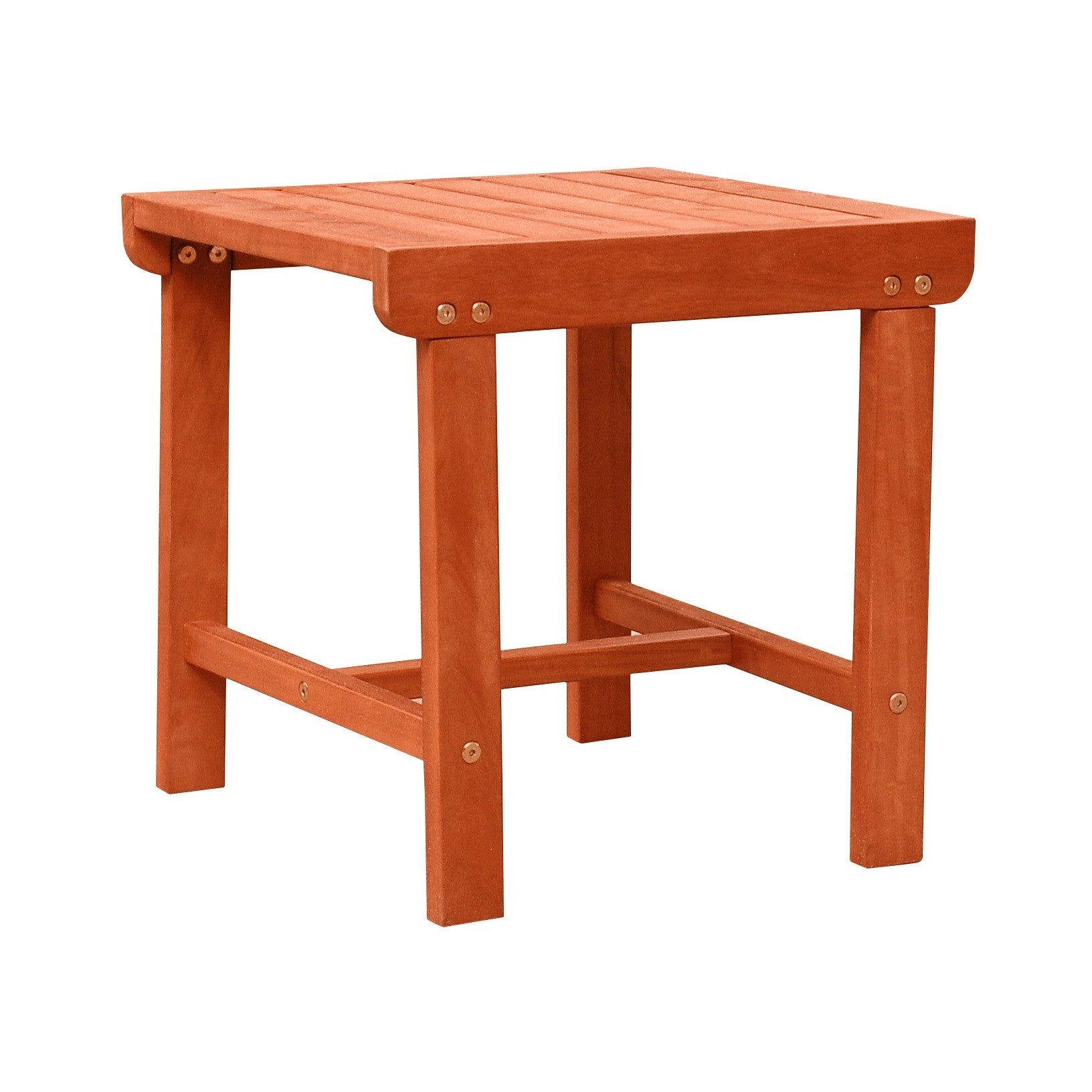 Sienna Brown Outdoor Wooden Side Table By Homeroots | Outdoor Tables | Modishstore - 2