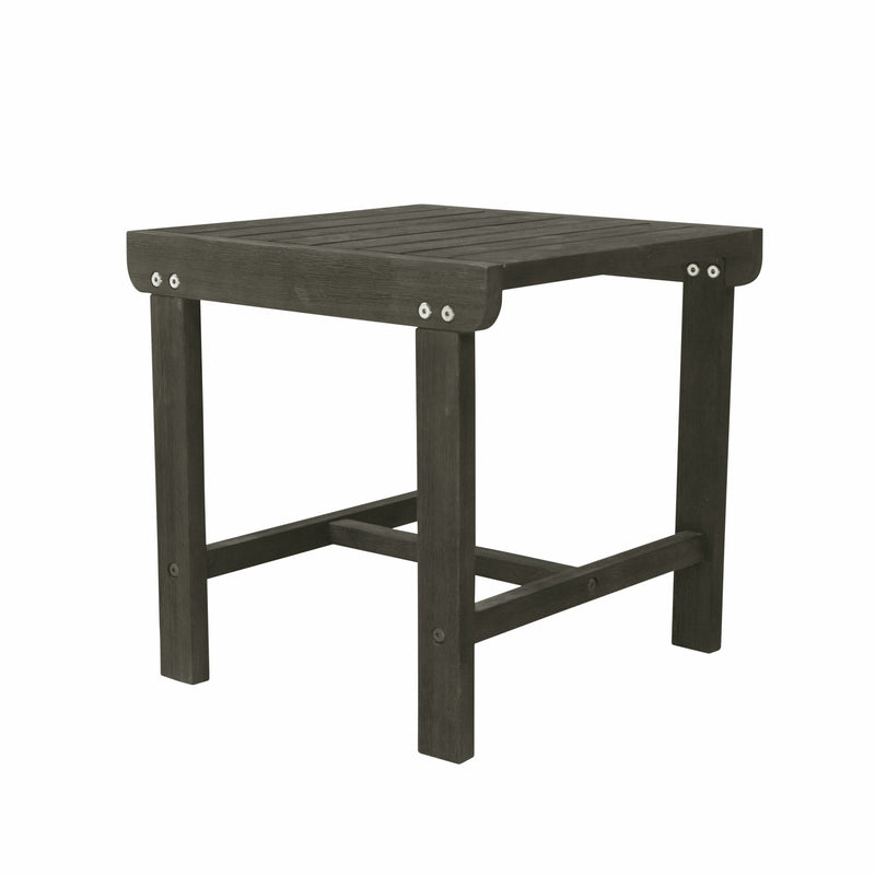 Dark Grey Outdoor Wooden Side Table By Homeroots | Outdoor Tables | Modishstore