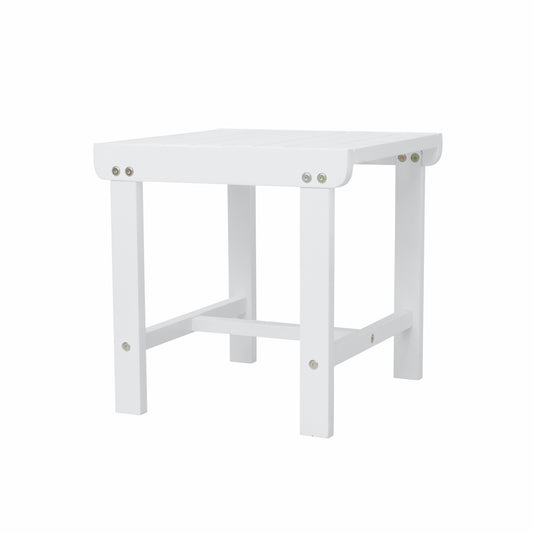 White Outdoor Wooden Side Table By Homeroots | Outdoor Tables | Modishstore