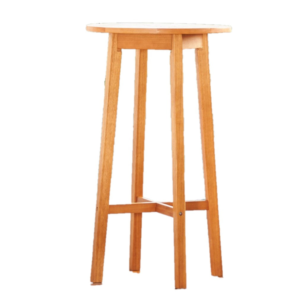 Natural Wood Round Bar Table By Homeroots | Outdoor Tables | Modishstore - 5