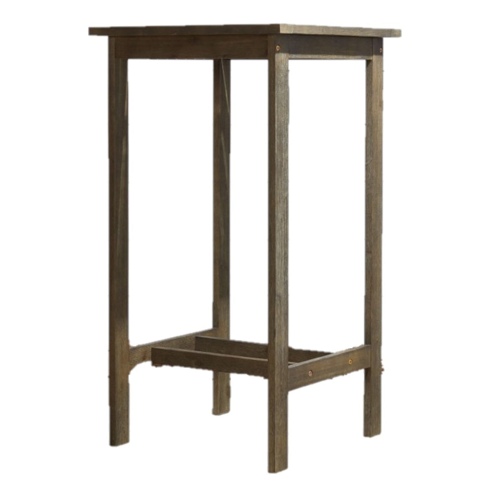 Distressed Grey Square Bar Table By Homeroots | Outdoor Tables | Modishstore - 5