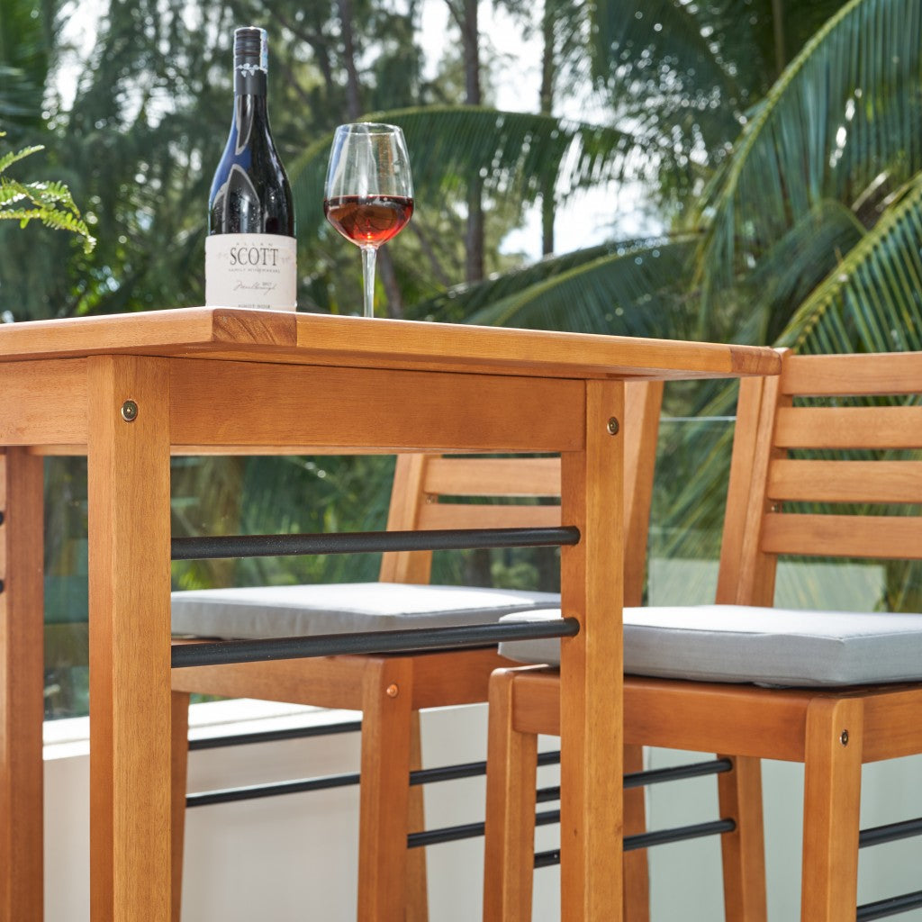 Honey Rectangular Bar Table By Homeroots | Outdoor Tables | Modishstore - 3