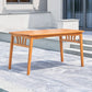 Natural Wood Dining Table with Sturdy Legs By Homeroots | Outdoor Tables | Modishstore