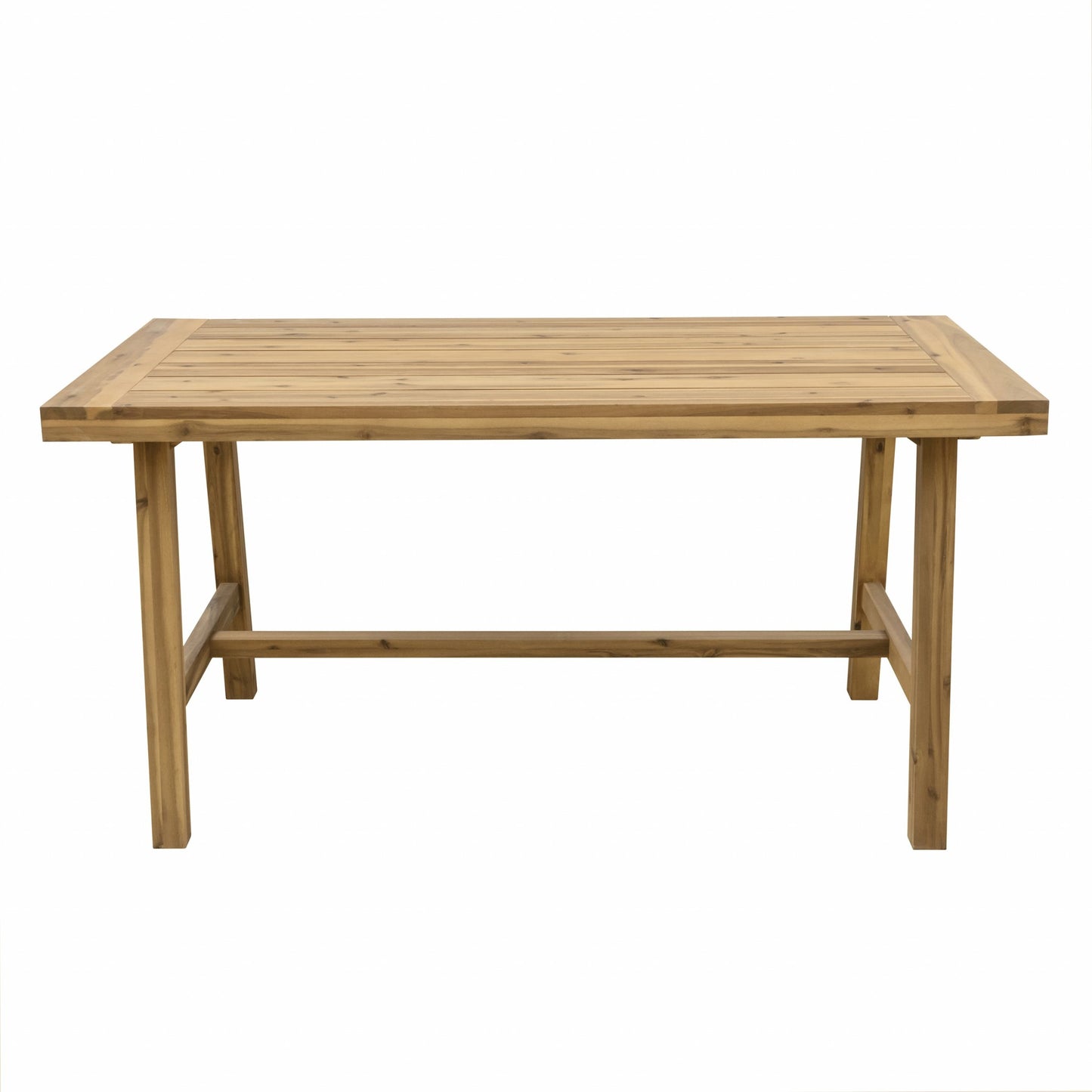 Natural Wood Dining Table with Leg Support By Homeroots | Outdoor Tables | Modishstore - 2