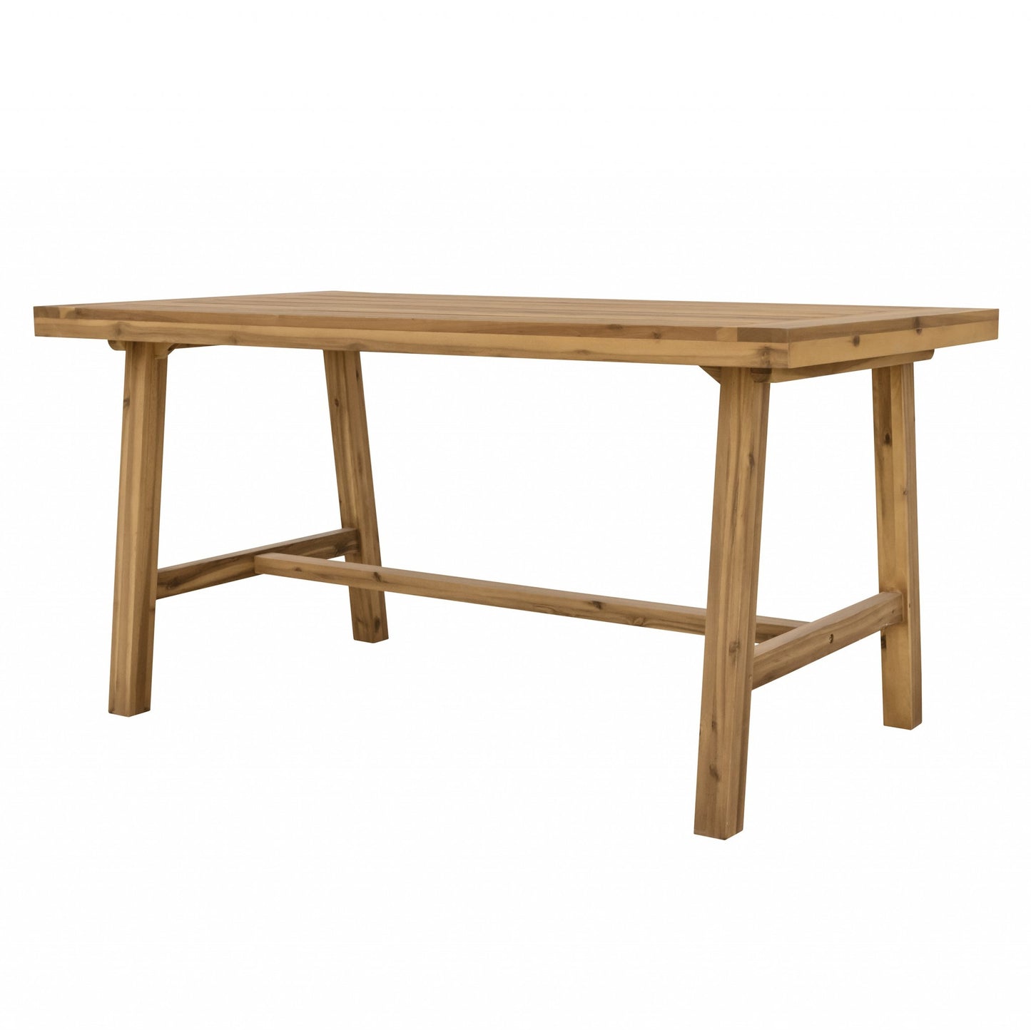 Natural Wood Dining Table with Leg Support By Homeroots | Outdoor Tables | Modishstore - 3