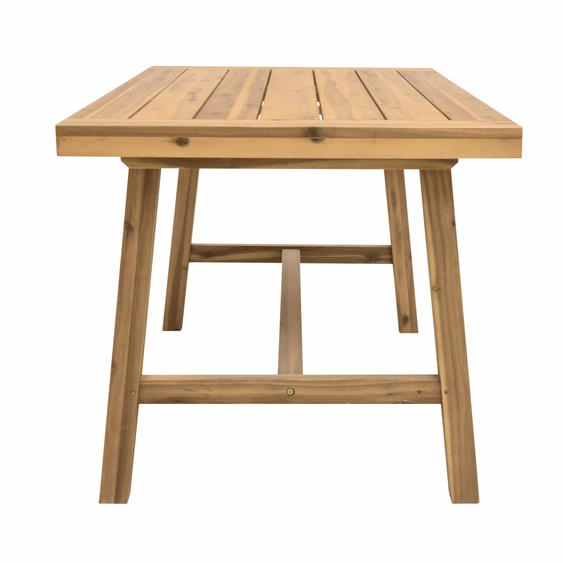 Natural Wood Dining Table with Leg Support By Homeroots | Outdoor Tables | Modishstore - 4