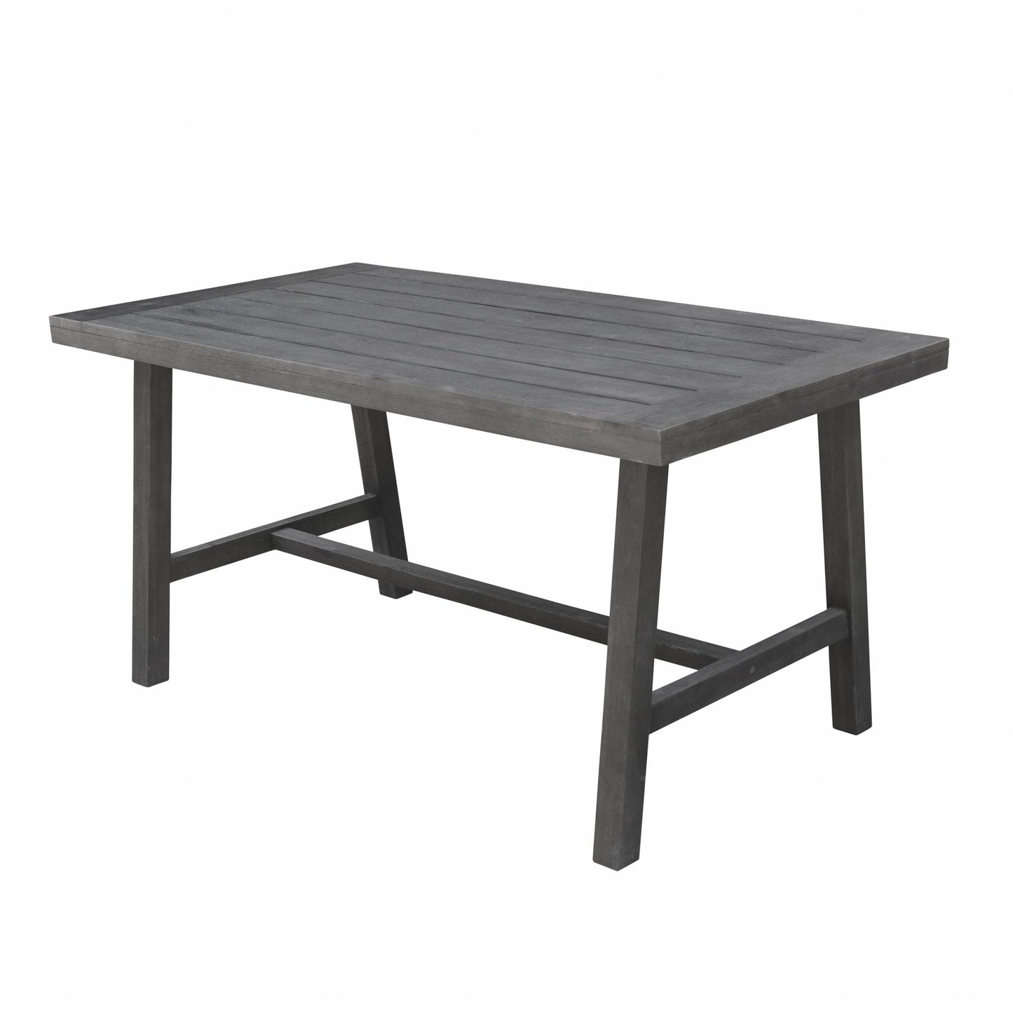Dark Grey Dining Table with Leg Support By Homeroots | Outdoor Tables | Modishstore