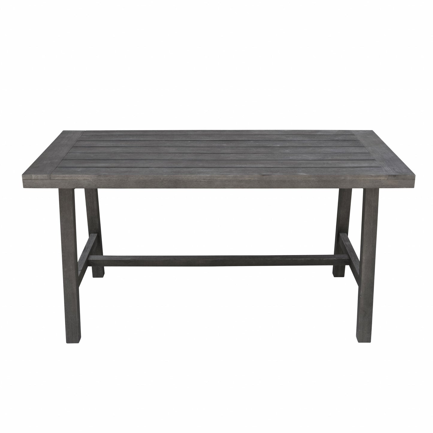 Dark Grey Dining Table with Leg Support By Homeroots | Outdoor Tables | Modishstore - 3