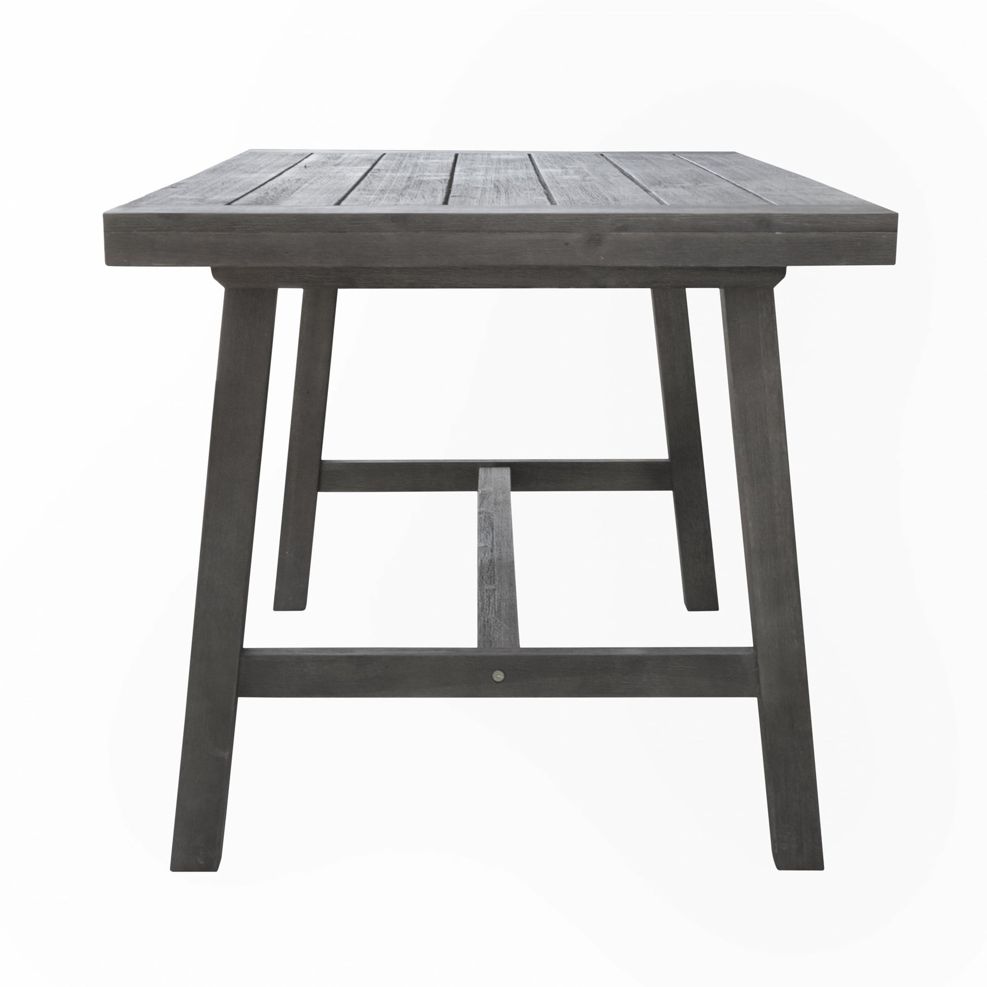 Dark Grey Dining Table with Leg Support By Homeroots | Outdoor Tables | Modishstore - 4