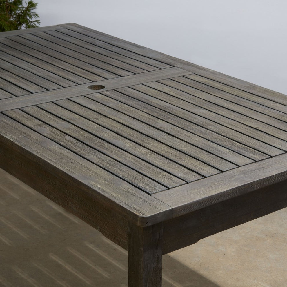 Distressed Grey Dining Table with Straight Legs By Homeroots | Outdoor Tables | Modishstore - 2