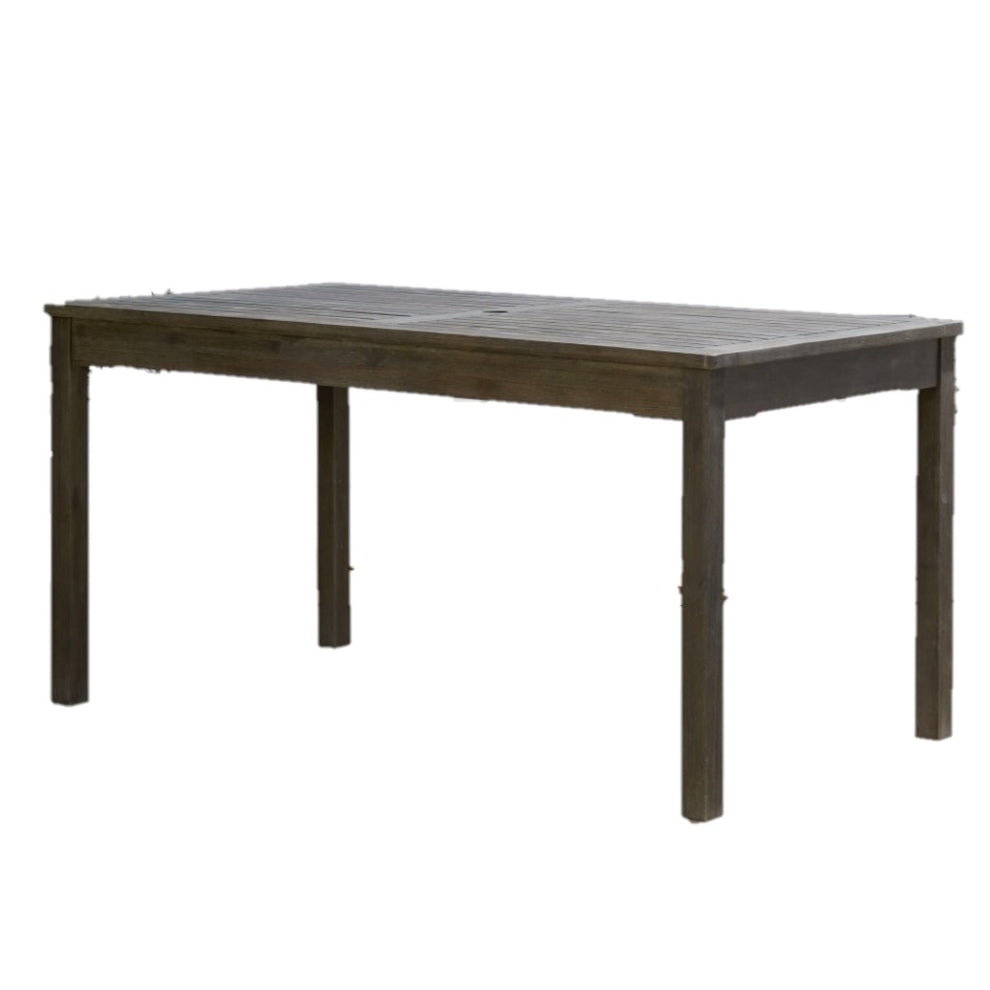 Distressed Grey Dining Table with Straight Legs By Homeroots | Outdoor Tables | Modishstore - 5