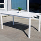 White Dining Table with Straight Legs By Homeroots | Outdoor Tables | Modishstore - 2