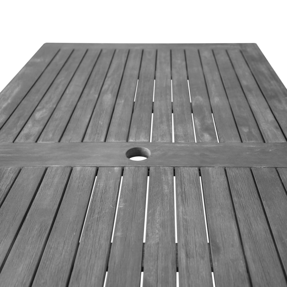 Distressed Grey Dining Table with Curved Legs By Homeroots | Outdoor Tables | Modishstore - 4
