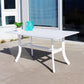 White Dining Table with Curved Legs By Homeroots | Outdoor Tables | Modishstore - 2