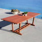 Sienna Brown Extendable Dining Table By Homeroots | Outdoor Tables | Modishstore - 5