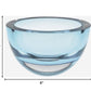 Aqua Blue Mouth Blown Polish Crystal Thick Walled Bowl By Homeroots | Decorative Bowls | Modishstore - 2