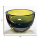 Aqua Blue Mouth Blown Polish Crystal Thick Walled Bowl By Homeroots | Decorative Bowls | Modishstore - 7