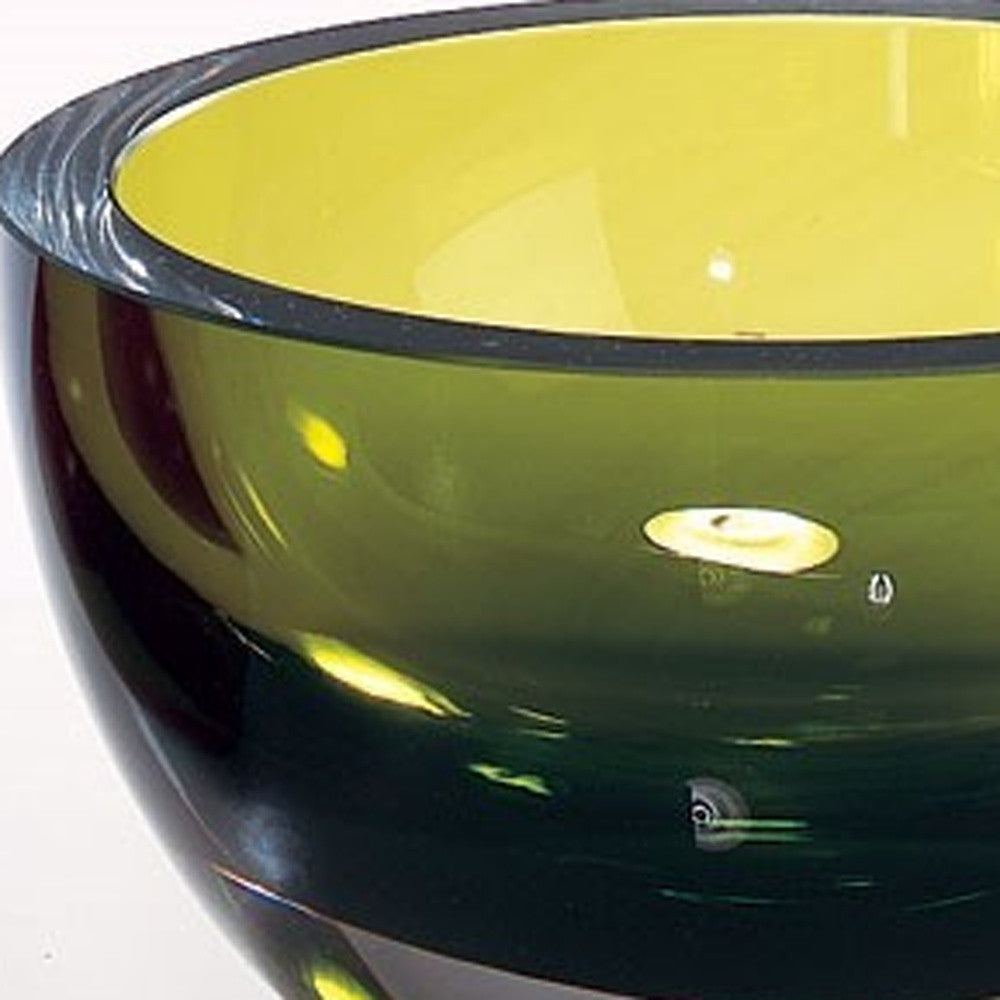 Aqua Blue Mouth Blown Polish Crystal Thick Walled Bowl By Homeroots | Decorative Bowls | Modishstore - 9