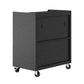 Manhattan Comfort Fortress Textured Metal 31.5" Garage Mobile Cabinet with 1 Full Extension Drawer and 2 Adjustable Shelves In Grey | Cabinets | Modishstore-3