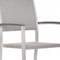 Set Of Two 21" White Aluminum Arm Chair By Homeroots | Armchairs | Modishstore - 6