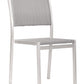 Set Of Two 18" White Aluminum Side Chair By Homeroots | Armchairs | Modishstore