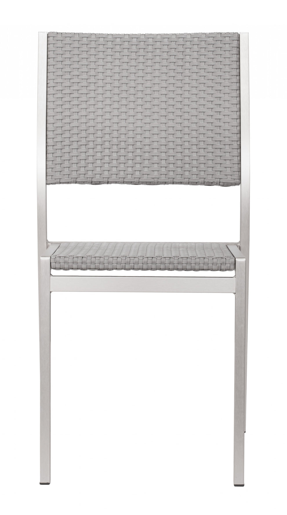 Set Of Two 18" White Aluminum Side Chair By Homeroots | Armchairs | Modishstore - 3