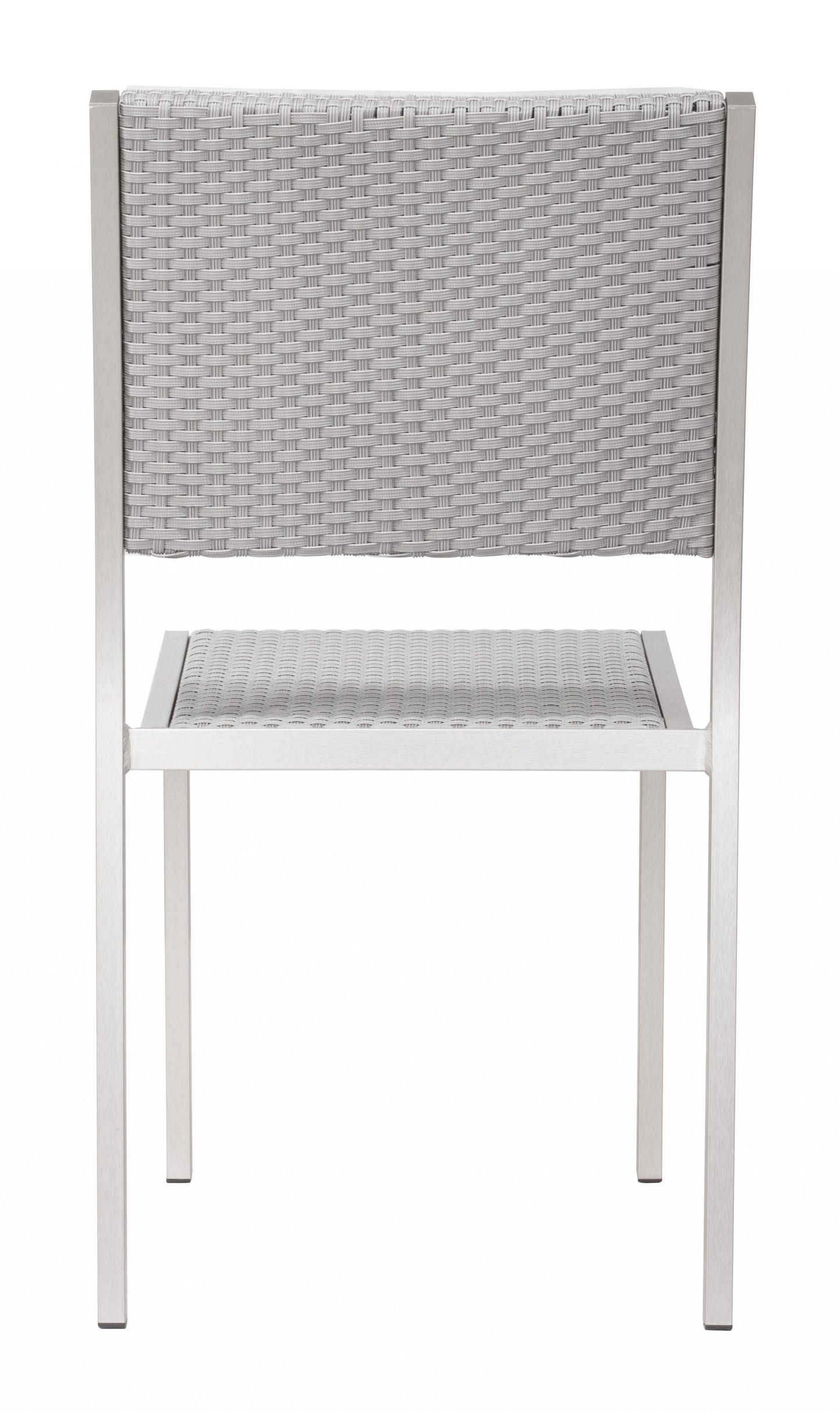 Set Of Two 18" White Aluminum Side Chair By Homeroots | Armchairs | Modishstore - 4