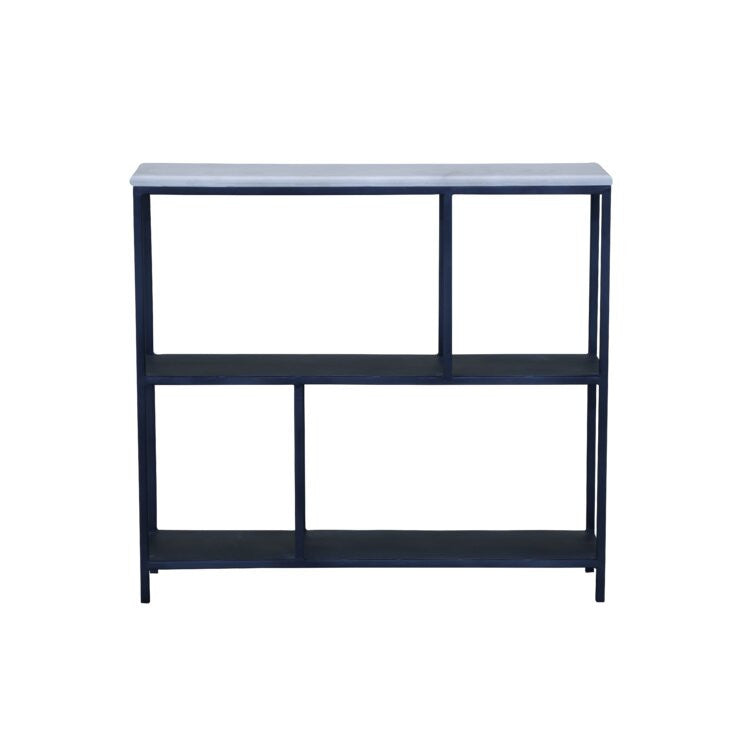 Black and White Marble Bookshelf By Homeroots | Console Tables | Modishstore - 2