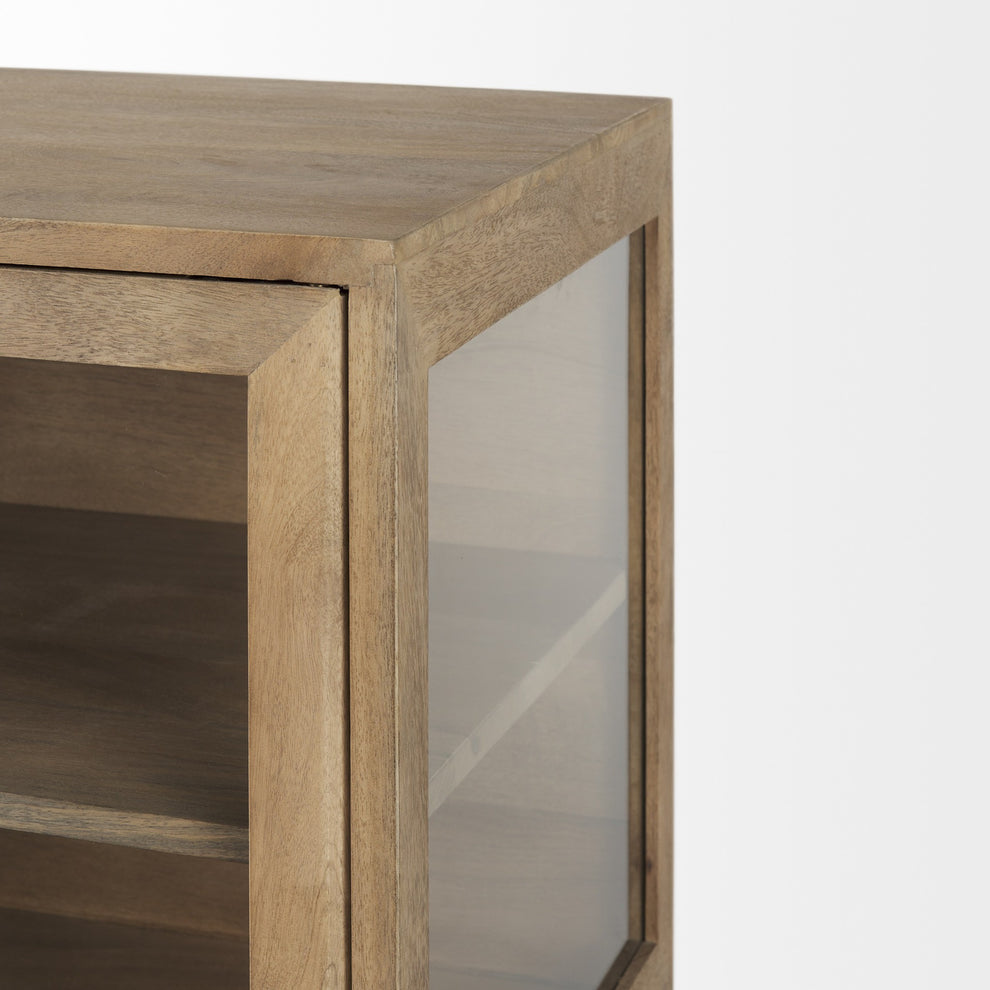 Rustic Honey Brown Two Door Shadowbox Cabinet By Homeroots | Cabinets | Modishstore - 6