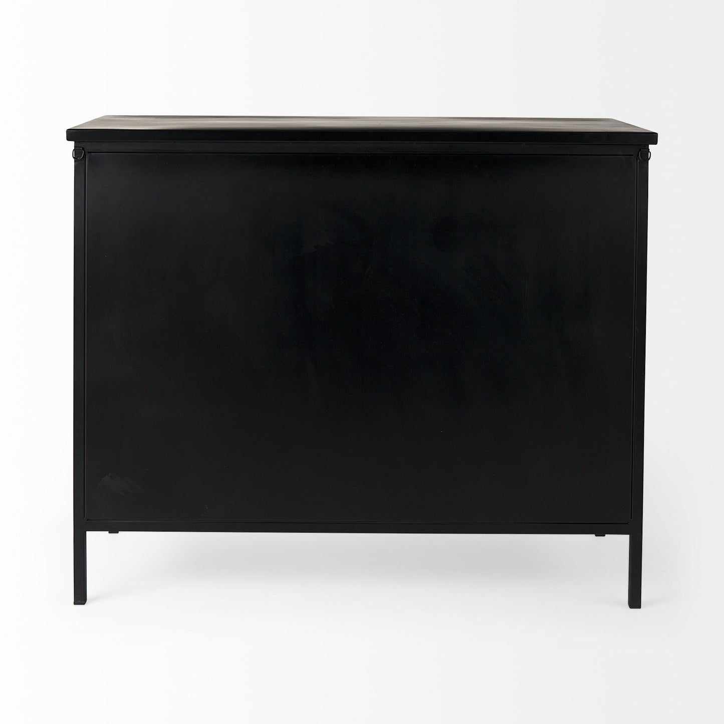 Slender Sleek Black Two Door Glass Cabinet By Homeroots | Cabinets | Modishstore - 4