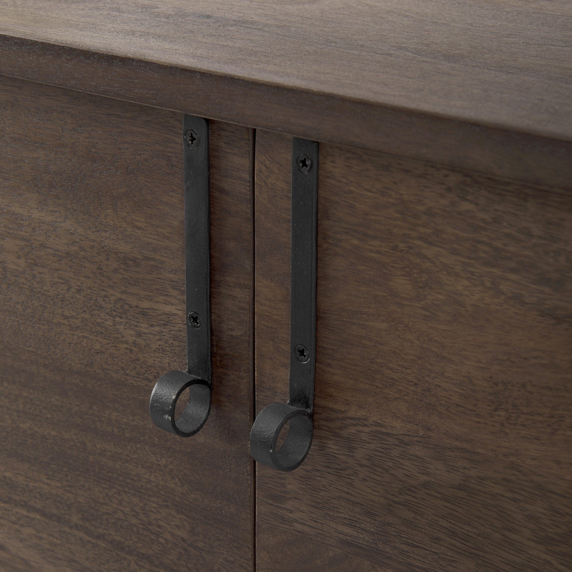 Dark Brown Two Door Cabinet With Metal Legs By Homeroots | Cabinets | Modishstore - 6