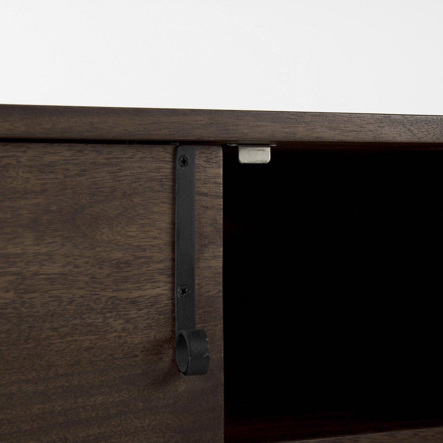 Dark Brown Two Door Cabinet With Metal Legs By Homeroots | Cabinets | Modishstore - 7