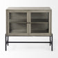 Rustic Dark Gray Two Door Shadowbox Cabinet By Homeroots | Cabinets | Modishstore - 2