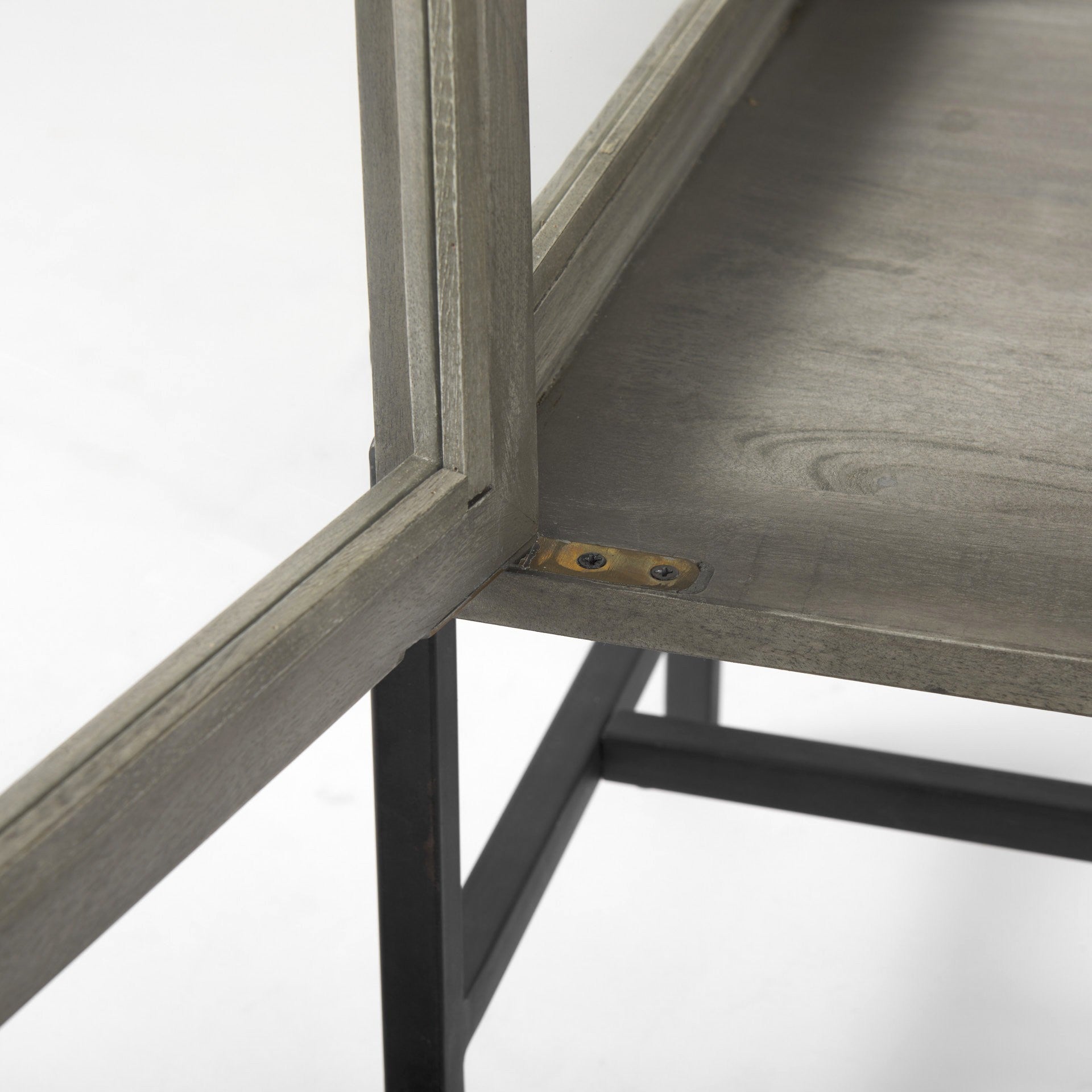 Rustic Dark Gray Two Door Shadowbox Cabinet By Homeroots | Cabinets | Modishstore - 9